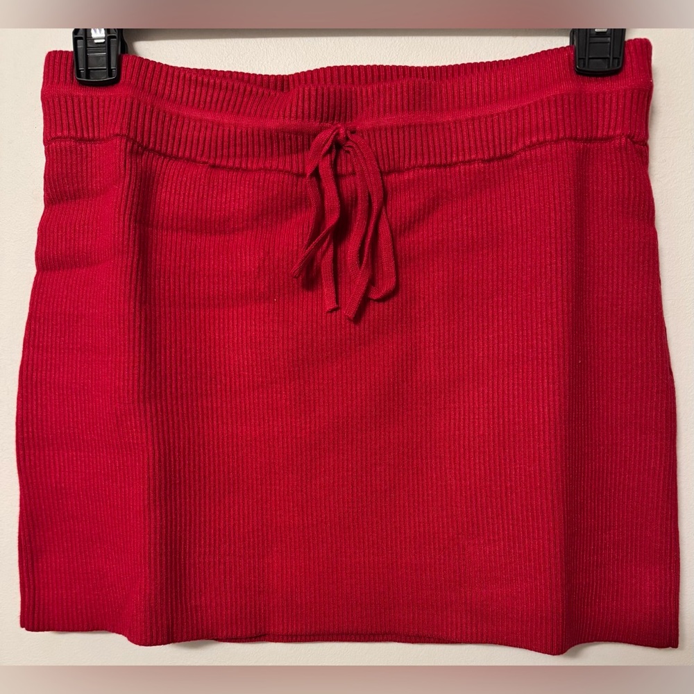 NWT LSPACE x Anthropologie Jet Set Mini Skirt red size large